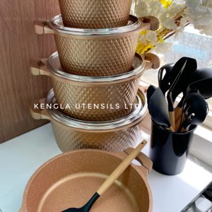 Nonstick Gold granite coated cookware set