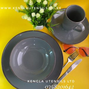 24pc Grey ceramic Dinner set