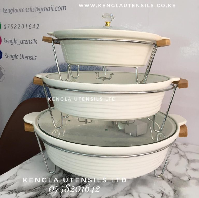 3 pieces ceramic Food Warmer Kengla Utensils