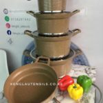 Bosch Germany Coffee Brown 10 piece Nonstick cooking pots