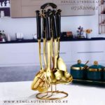 Set of 4 Heavy Black serving spoon