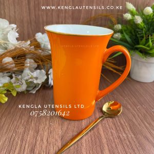 Set of 6 ceramic orange mug