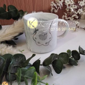 Grey paw ceramic marble print mug