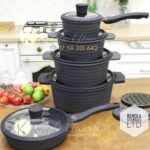 12pcs EDENBERG Marble coated Non stick Cookware set with kitchen tools EB-5644