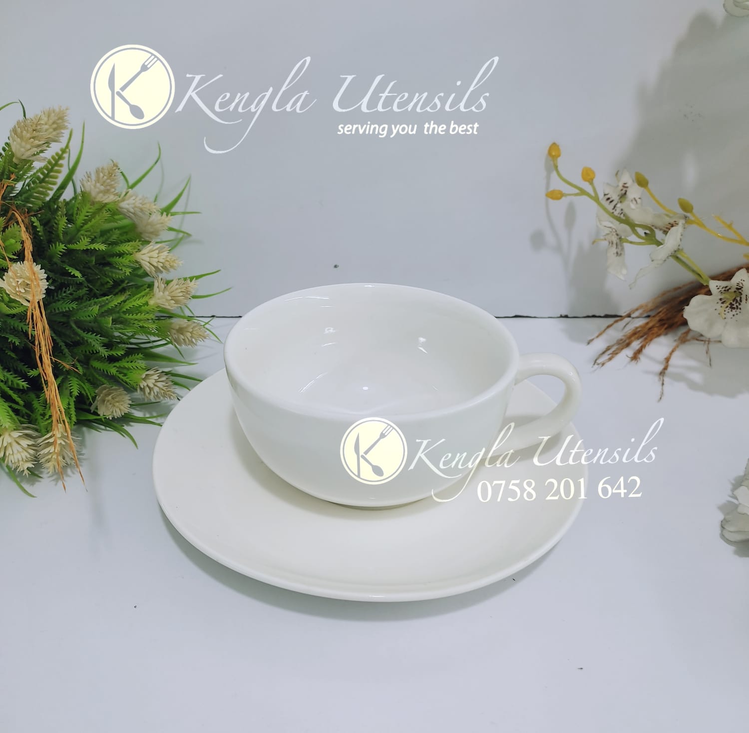 Set of 6 250ML CAPPUCCINO CUPS & SAUCERS SET – Kengla Utensils