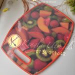 Kiwis Red large plastic chopping board.