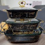 3pcs (Black) Ceramic Chaffing Dishes