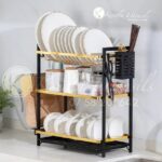 304 Stainless Steel RUST FREE Dish Rack Black Gold