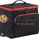 Portable Oxford Cloth Heat-resistant Insulated Lunch Bag Black Red