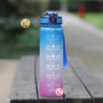 1LT Motivational Water Bottle Blue purple