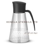 630ML Glass Oil Bottle with Auto Flip Lid Leak-proof Black