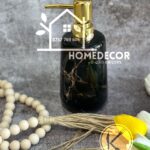 500ml Ceramic Soap Dispenser Golden Press Head Black