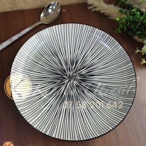 Set of 6 ceramic out lines plates