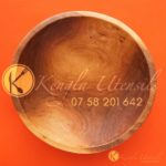 12 Inch Hand Carved Natural Olive Wood Bowl.