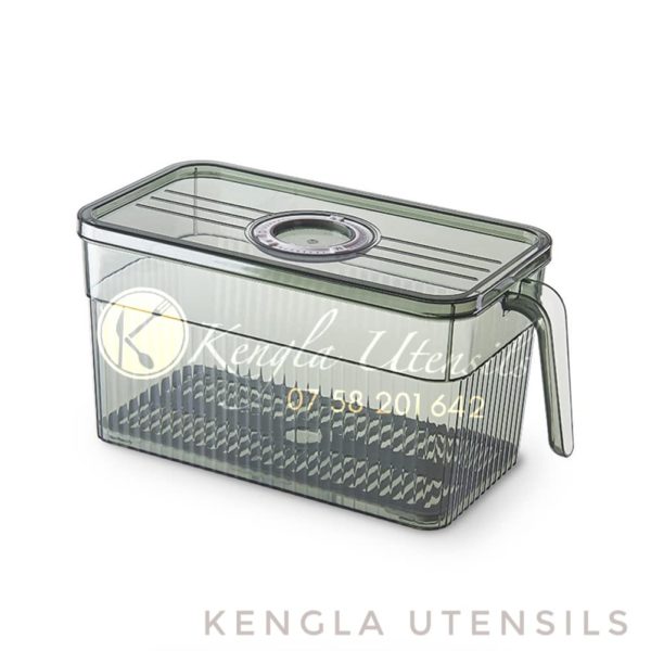 3lt Fridge Organizer ,Kitchen Food Storage Containers with Lid Time Recorder,Reusable Refrigerator Freezer Storage Boxes.