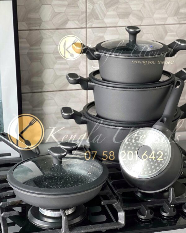 10pc Edenberg cookware set Cookware marble set 10pcs EB-5631 Black