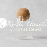 Ribbed Glass Jar with Cork Lid 500ml