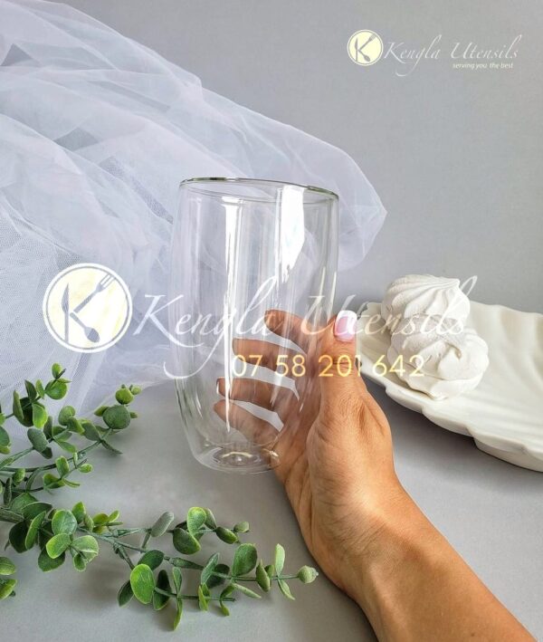 450ML Double Wall Glass Tumbler for COFFEE TEA BEVERAGES double walled.