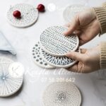 Japanese blues absorbent diatomaceous earth coaster Ceramic Patterned Coasters.