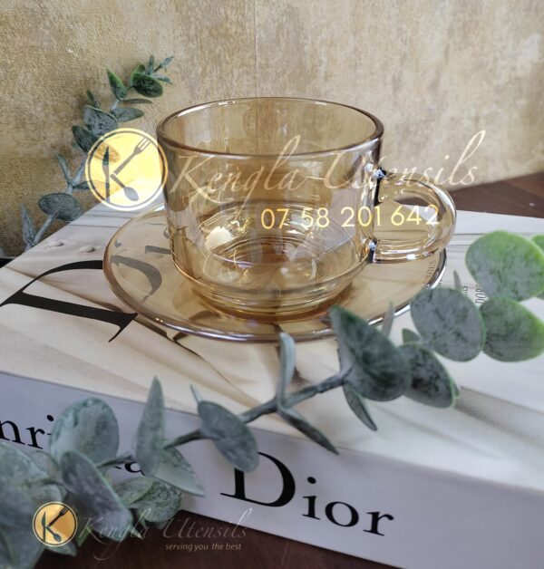 Set of 6 220ML Gold Cup and Saucer Set. Ya