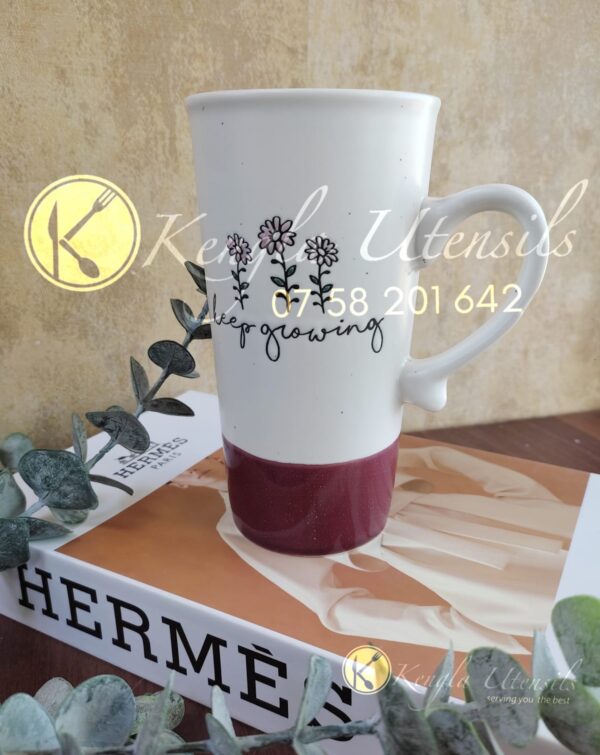 500Ml Long Ceramic KEEP GROWING Mug