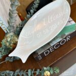 White Ceramic 16 inch fish shaped plate Long plate Steam fish special plate.