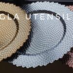 Set of 6 13 Inch Round Elegant Serve ware Charger Plate. Dotted