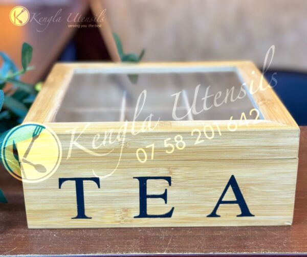 9 Compartments Tea Time Tea Box Tea Box Tea Box 9 Grid Wooden Bamboo Tea Bag Box LIGHT BROWN Bamboo