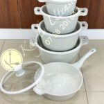 10PC BOSCH GERMANY GRANITE NONSTICK COOKWARE SET.White