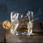 Set of 6, Wave Crumple Soft drinks Whisky Glass, 280 ml.