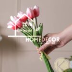 Bunch of 5 tulip flower stems - Pink