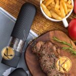 Electric Pepper Grinder Automatic Spice  Pepper mill Grind Sea Salt herbs Kitchen Tools. Black
