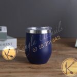 NAVY BLUE 350Ml Tumbler Stainless Steel Insulated Tumbler with Open spout Lid Double Walled Vacuum Cup Travel Mug.wine coffee tea beverage.