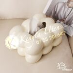 Marshmallow Shaped Tissue Box Ceramic- White