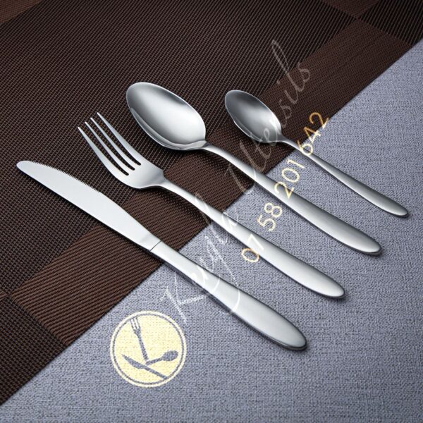 24 Pieces Stainless Steel Cutlery Set Silver with Egg Shell Shape Holder