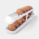 Premium Quality Slide Down White Plastic Egg Dispenser, 12-14 Holes