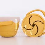 COLLAPSIBLE SILICONE SNACK CUP -MANGO YELLOW