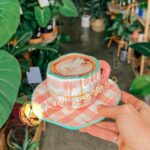 Trendy Aesthetic Irregular 260Ml Ceramic Cup and Saucer. -  Pink Plaid