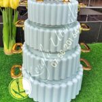 Mint Green Ribbed Set of 4 Insulated Hotpots.