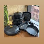 11 Piece RAW Un-seasoned cast iron cooking pot cookware set.