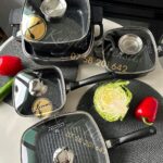 12-PIECE EDENBERG NON-STICK MARBLE  SET WITH, BLACK EB-3988