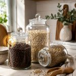 Set of 3 Clear Aclyric Storage Jars with Airtight Knob Lids