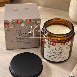 Apple & Cinnamon Scented Soy Wax Candle